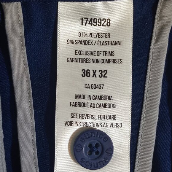 Sunice performance pants modern straight men's 36X32 blue colour elastic waist - Picture 7 of 12